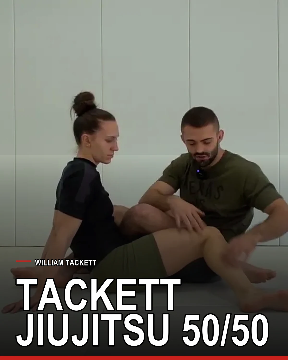 William Tackett demonstrates the 50/50 leg entanglement with a partner.